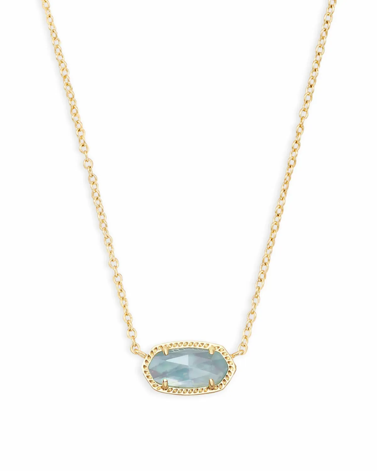 Kendra Scott Elisa Necklace, Gold/Light Blue Illusion