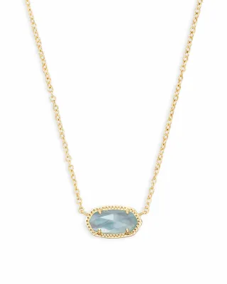 Kendra Scott Elisa Necklace, Gold/Light Blue Illusion