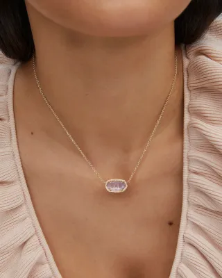 Kendra Scott Elisa Necklace, Gold/Amethyst