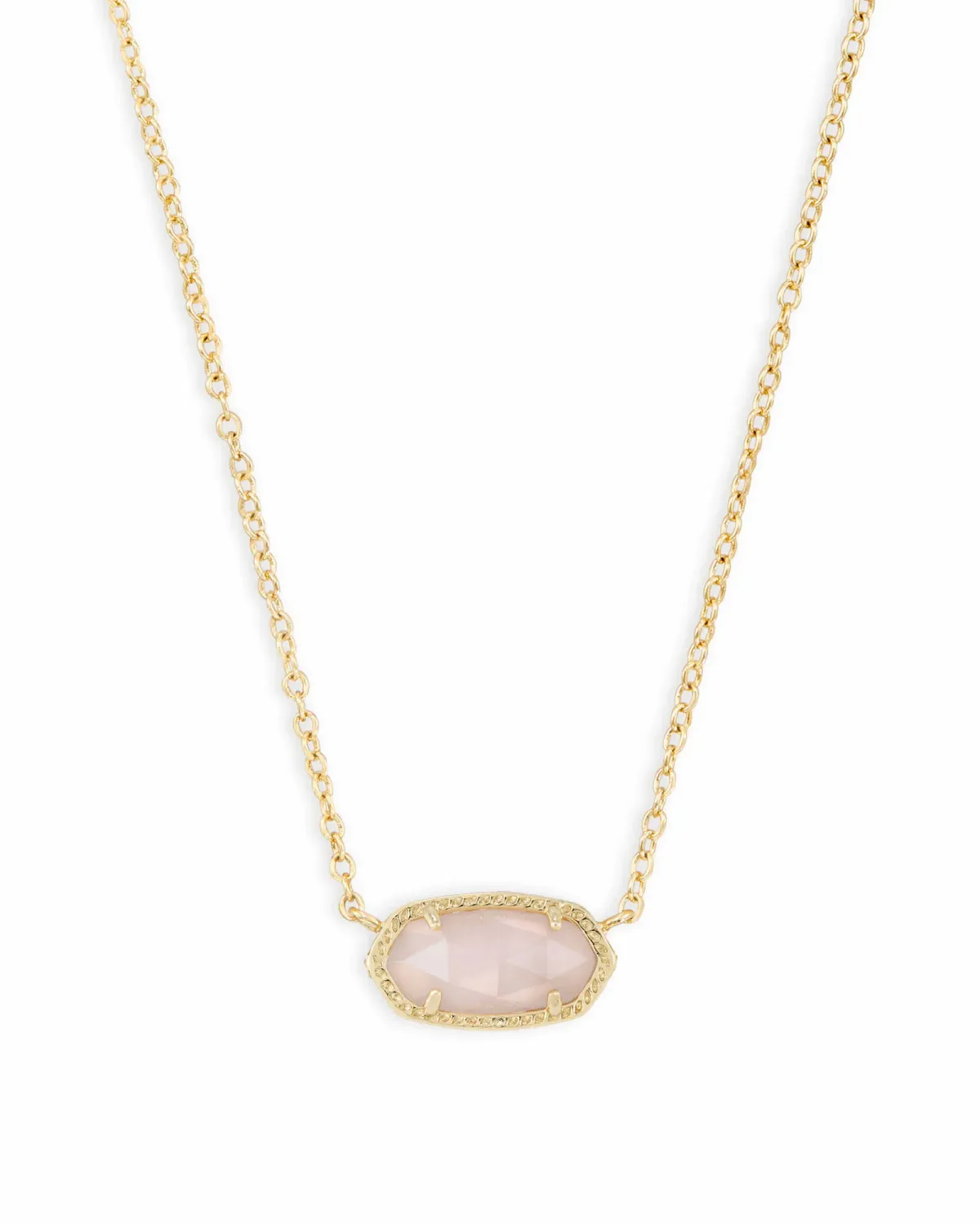 Kendra Scott Elisa Necklace, Gold/Rose Quartz