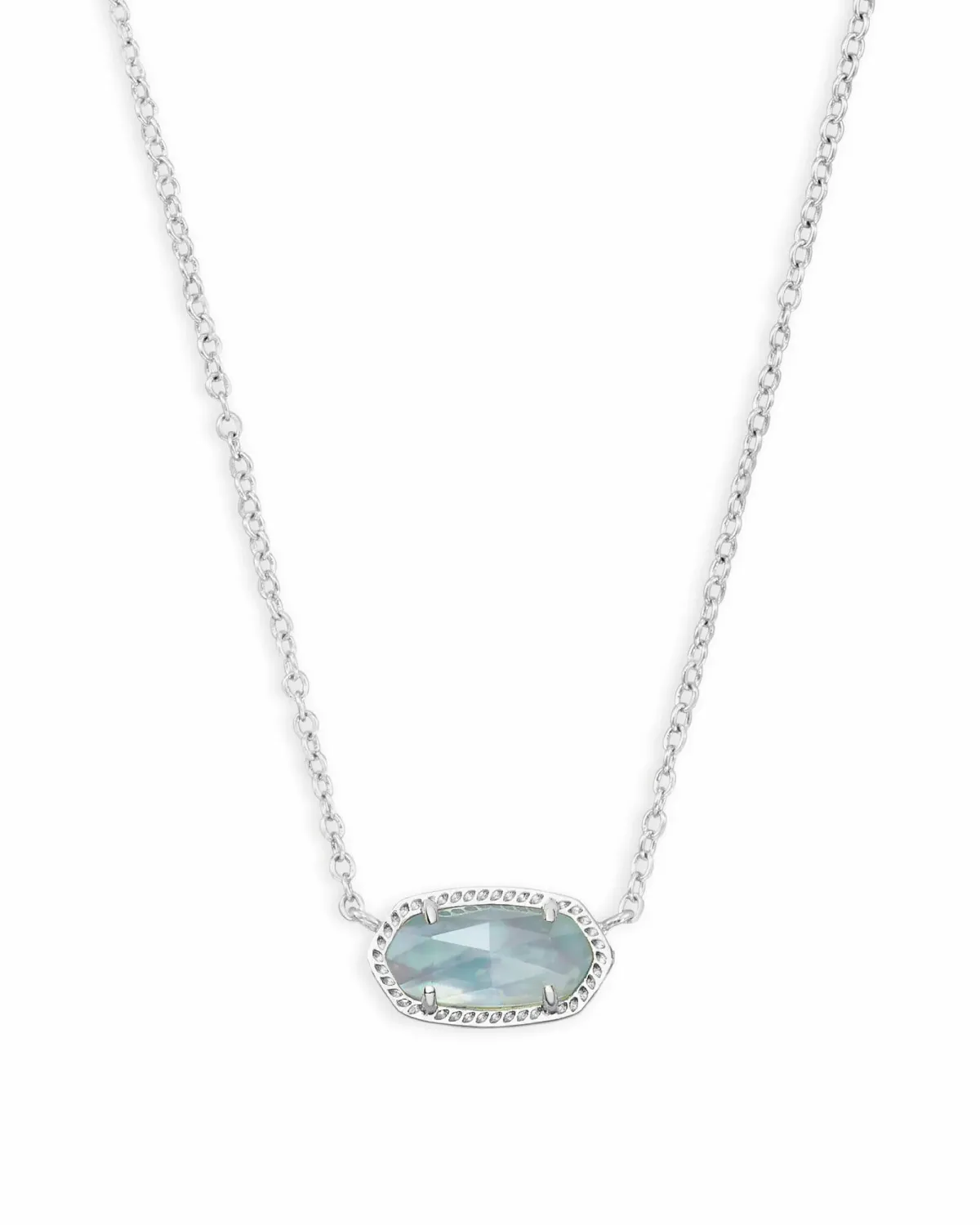Kendra Scott Elisa Necklace, Silver/Light Blue Illusion