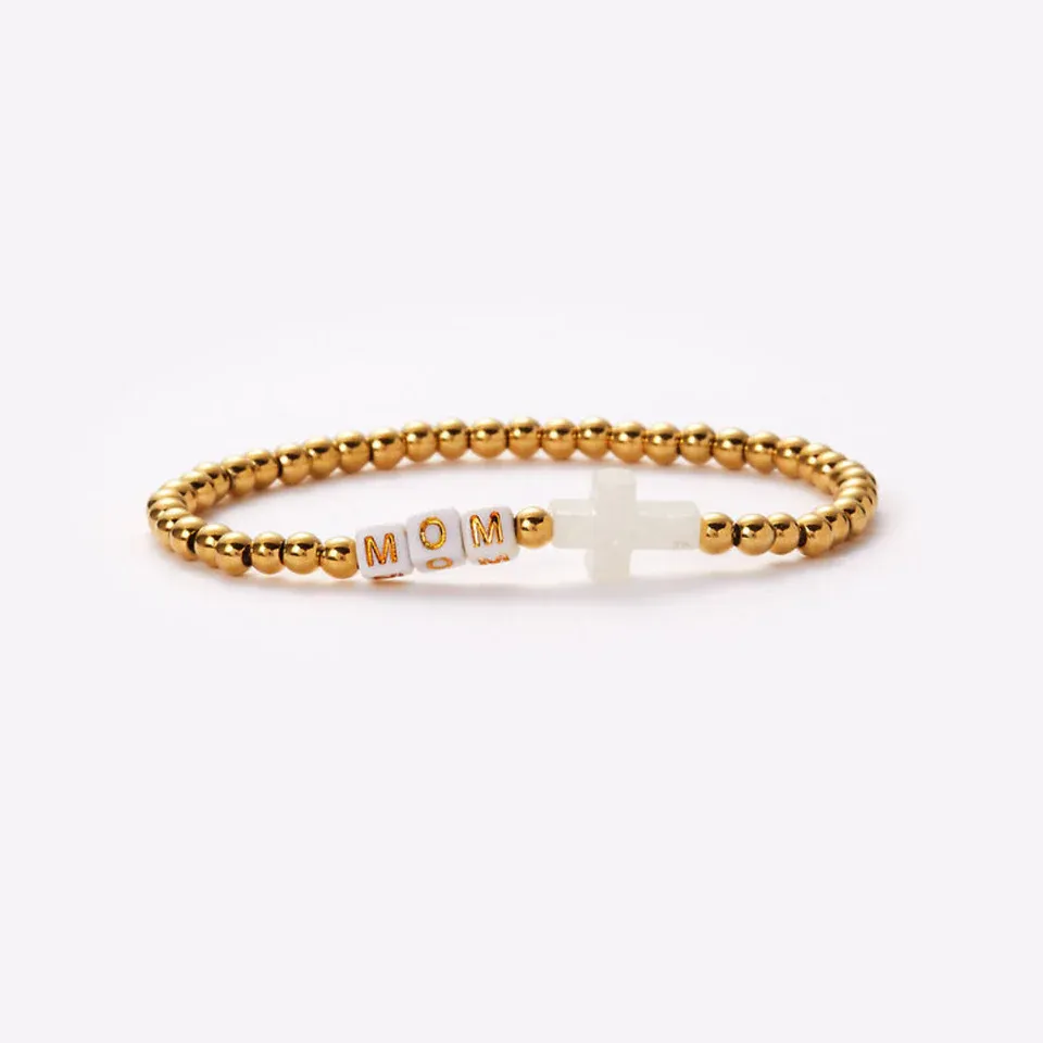 Holy Water Mom Bracelet with Cross