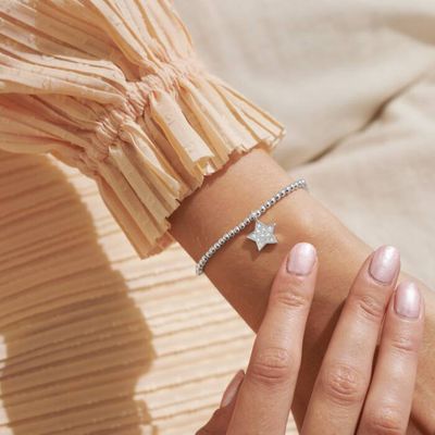 A Little Confetti 'Congratulations' Bracelet, Silver