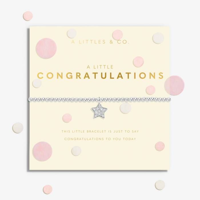 A Little Confetti &#39;Congratulations&#39; Bracelet, Silver