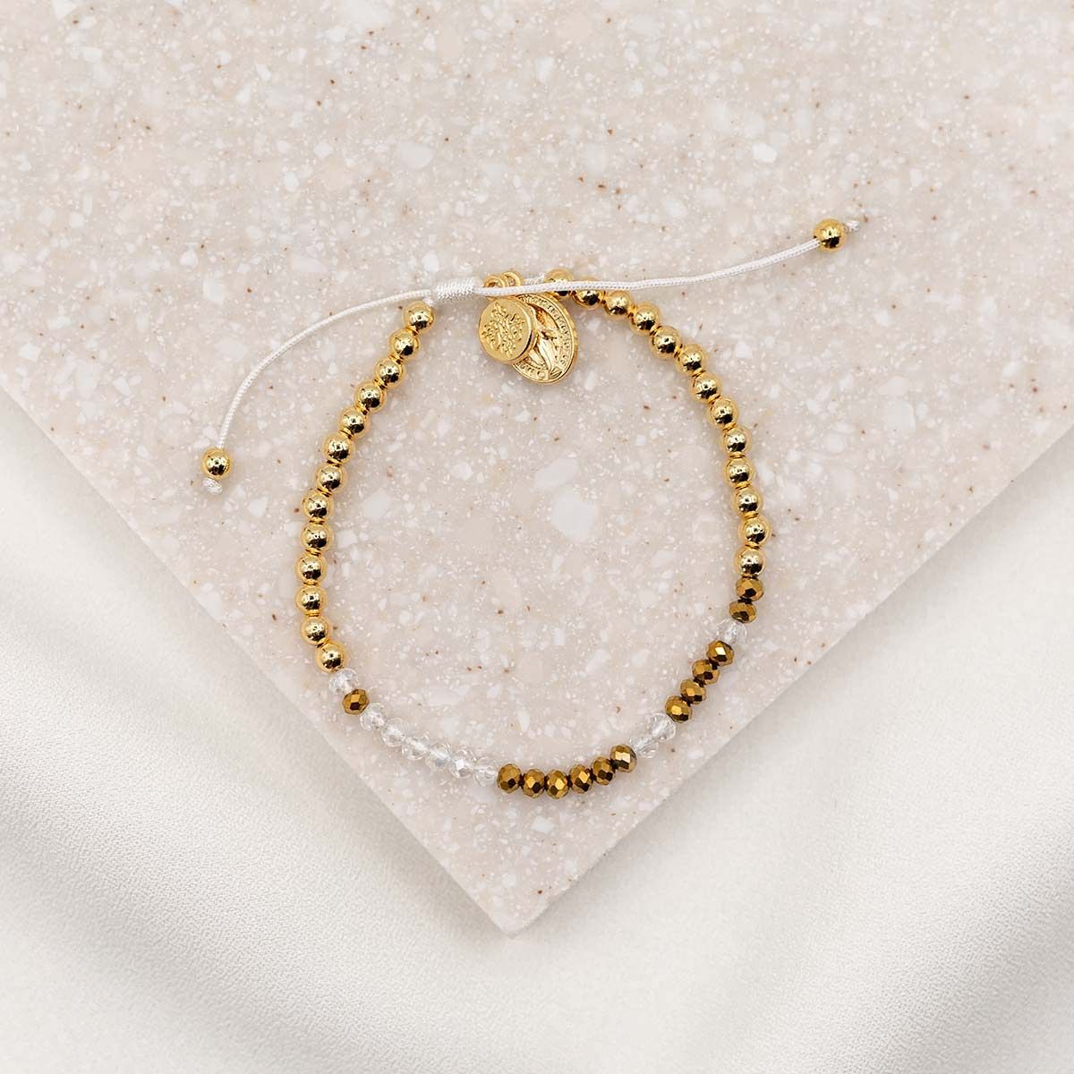 MSMH Godmother Morse Code Bracelet, Gold