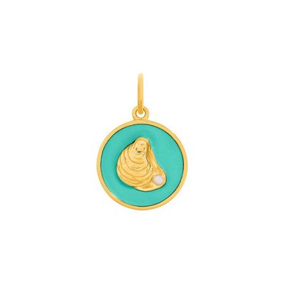 LOLA Oyster Pendant, All Gold/Seafoam/Small