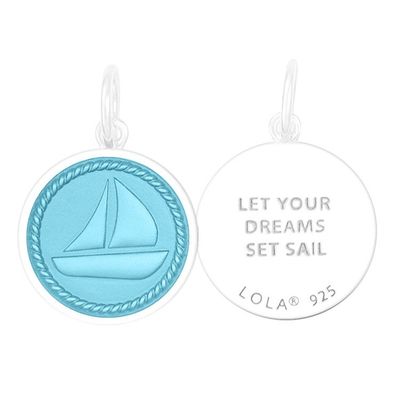 LOLA Sailboat Pendant, Light Blue/Mini