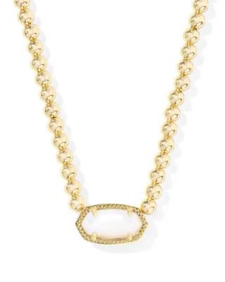 Kendra Scott Elisa Beaded Necklace, Gold/Ivory Mother-of-Pearl