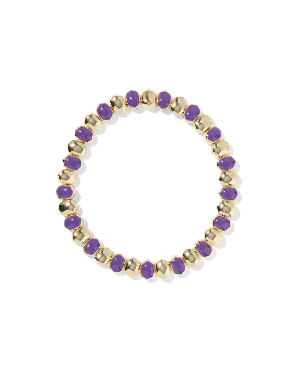 Kendra Scott Daphne Stretch Bracelet, Gold/Purple