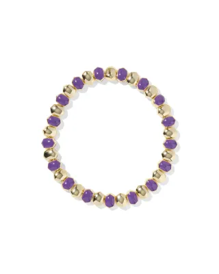 Kendra Scott Daphne Stretch Bracelet, Gold/Purple