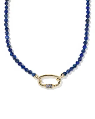 Kendra Scott Emery Beaded Necklace, Gold/Blue Lapis