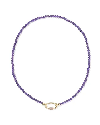 Kendra Scott Emery Beaded Necklace, Gold/Amethyst