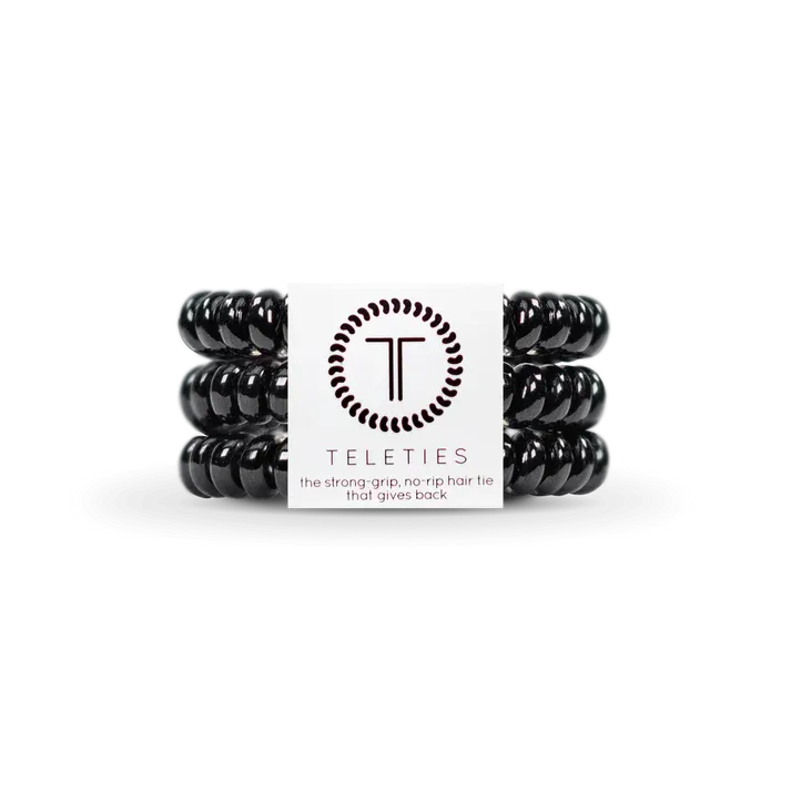 Teleties SMALL Hair Ties, Jet Black