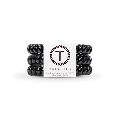Teleties SMALL Hair Ties, Jet Black