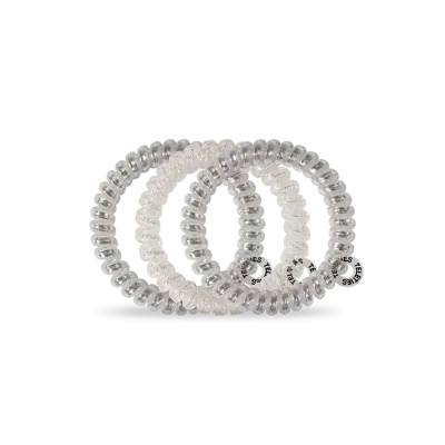 Teleties SMALL Hair Ties, Silver Slay