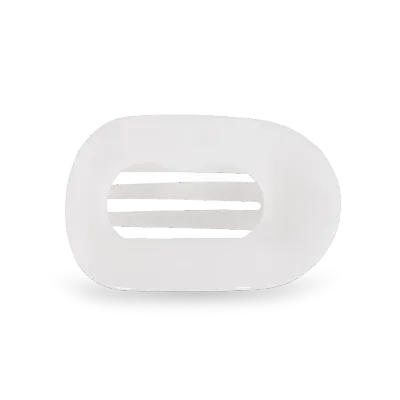 Teleties MEDIUM Flat Round Hair Clip, Coconut White