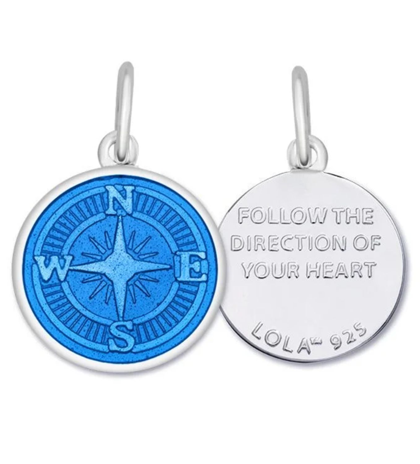 LOLA Compass Pendant, Periwinkle/Mini