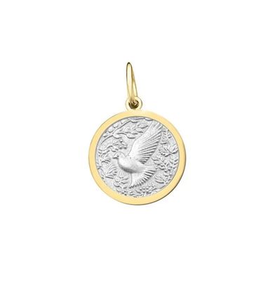 LOLA Dove Pendant, All Gold/Gray Pearl/Small