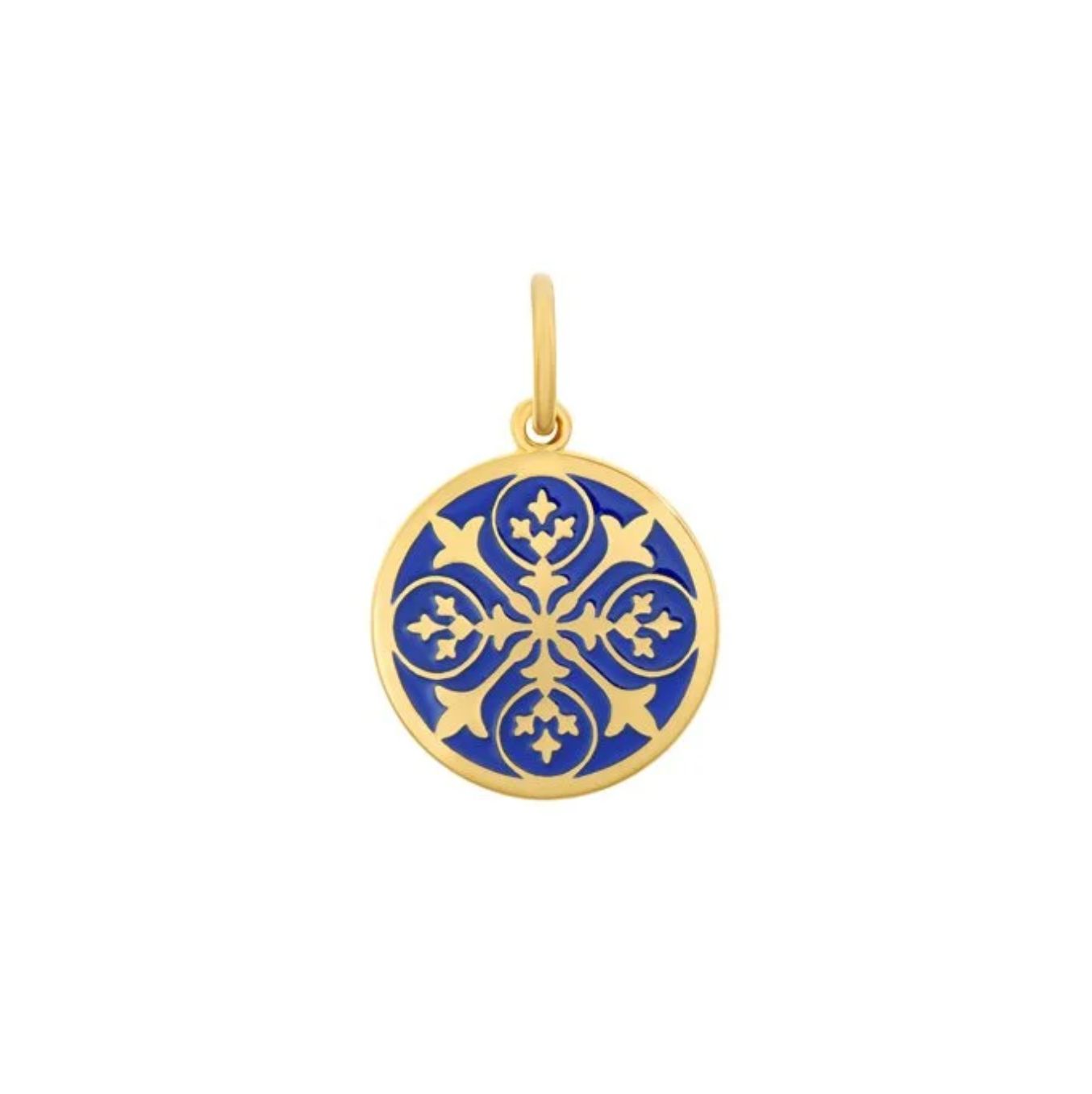 LOLA Sisterhood Fleur Pendant, All Gold/Indigo/Small