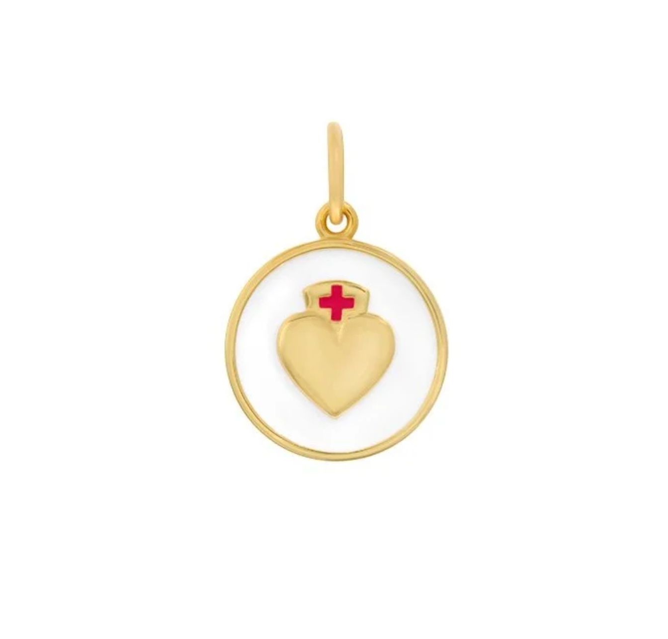 LOLA Nurse Pendant, All Gold/White/Small