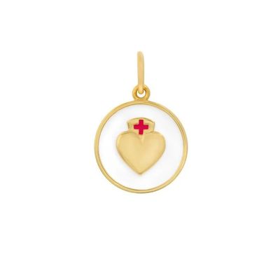 LOLA Nurse Pendant, All Gold/White/Small