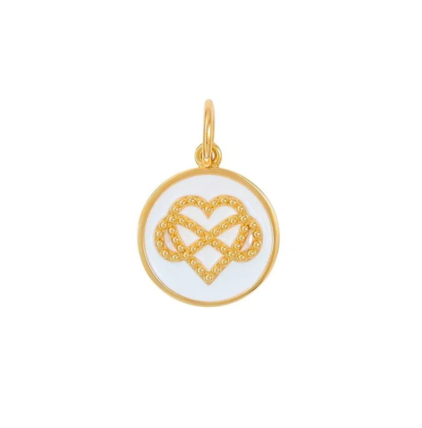 LOLA Grandmother &amp; Granddaughter Pendant, All Gold/White/Small