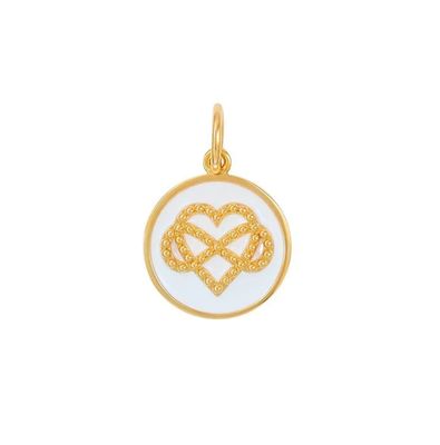 LOLA Grandmother &amp; Granddaughter Pendant, All Gold/White/Small