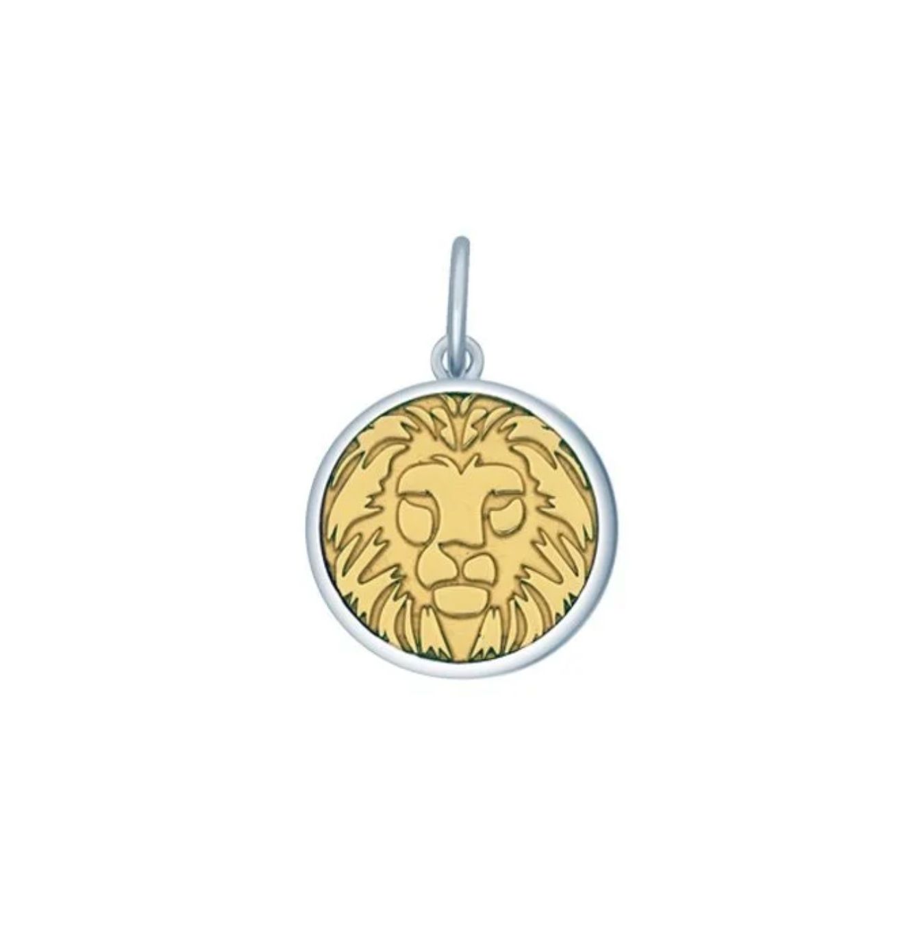 LOLA Lion Pendant, Gold Center/Small