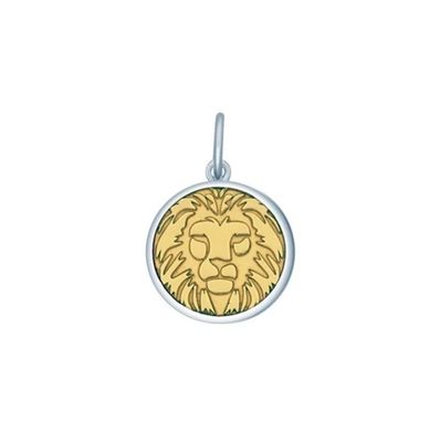 LOLA Lion Pendant, Gold Center/Small