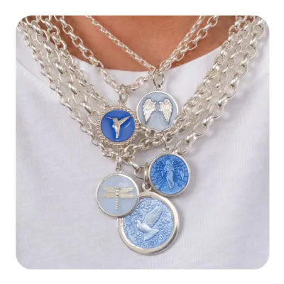 LOLA Angel Pendant, Periwinkle/Small