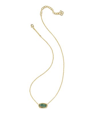 Kendra Scott Elisa Necklace, Gold/Bronze Veined Malachite