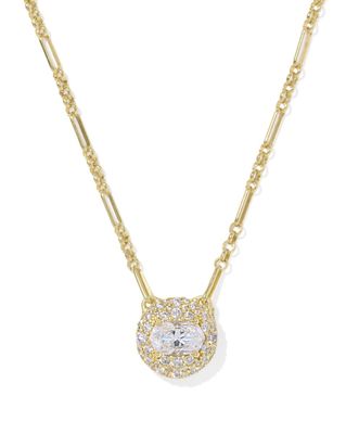 Kendra Scott Bella Pendant Necklace, Gold/White