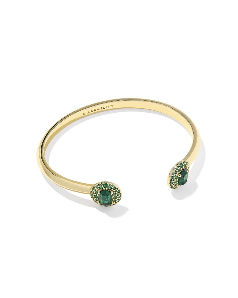 Kendra Scott Bella Cuff Bracelet, Gold/Dark Green