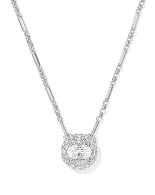 Kendra Scott Bella Pendant Necklace, Silver/White