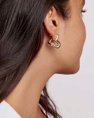 Kendra Scott Emery Heart Hoop Earrings, Gold