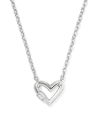 Kendra Scott Emery Heart Pendant Necklace, Silver