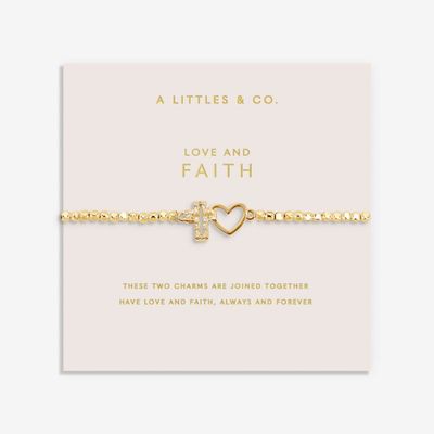 A Little &#39;Love and Faith&#39; Bracelet, Gold