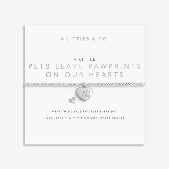 A Little &#39;Pets Leave Pawprints On Our Hearts&#39; Bracelet, Gold