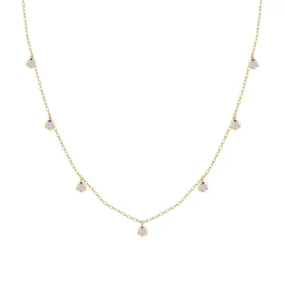 Kamaria Dew Drops Layering Necklace, Lavender Opal