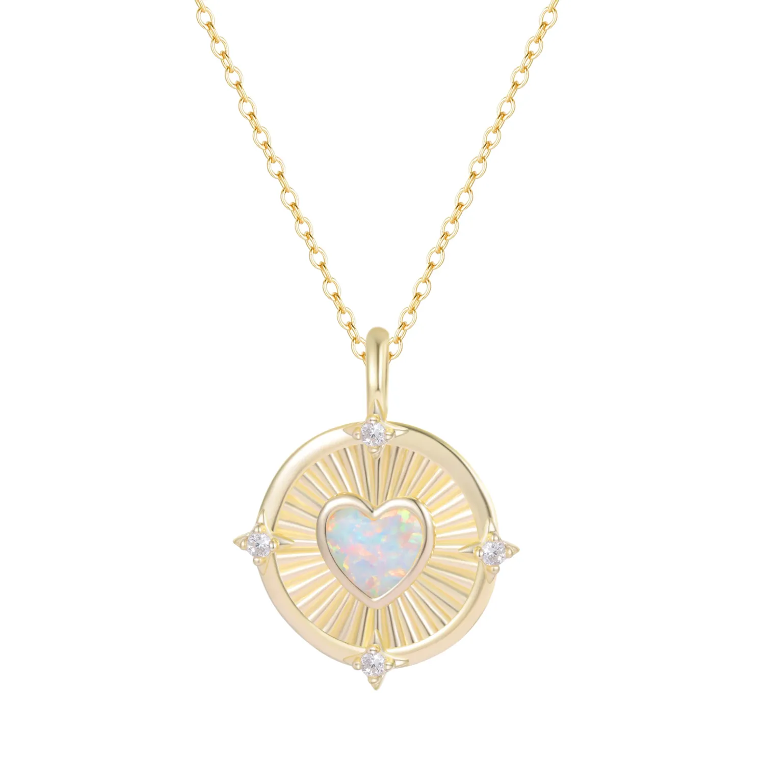 Kamaria Radiant Opal Heart Necklace