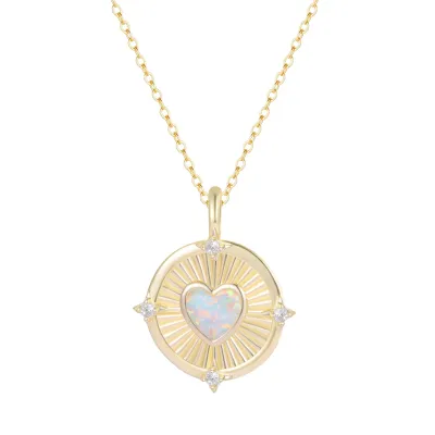 Kamaria Radiant Opal Heart Necklace