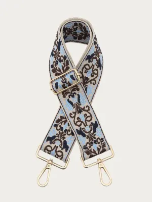 Bag Strap, Blue/Brown/Beige