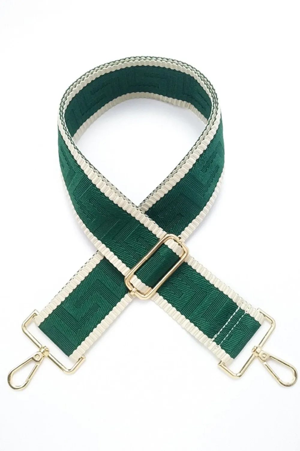 Bag Strap, Green Geometric