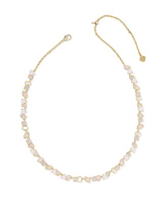 Kendra Scott Isabelle Tennis Necklace, Gold/White
