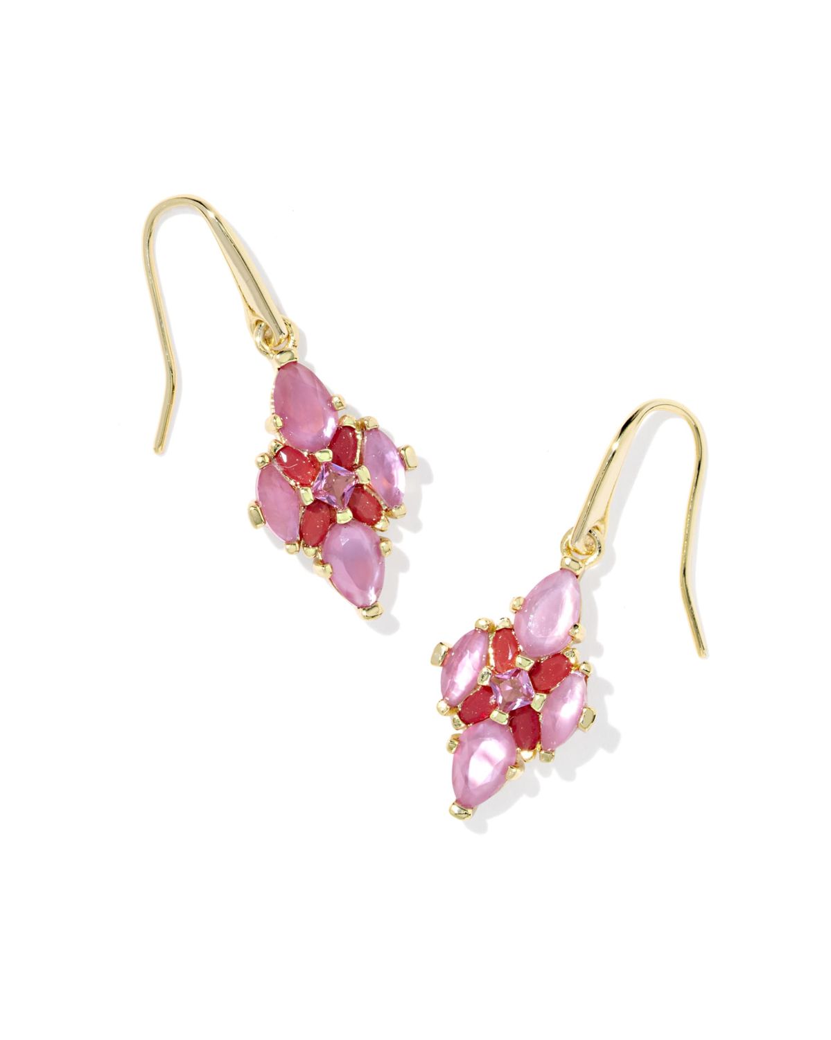 Kendra Scott Abbie Crystal Drop Earrings, Gold/Pink