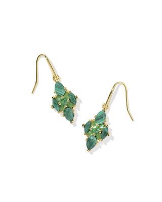 Kendra Scott Abbie Crystal Drop Earrings, Gold/Green