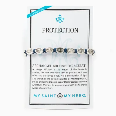 MSMH Archangel Michael Protection Bracelet, Navy