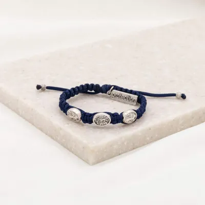 MSMH Archangel Michael Protection Bracelet for Kids, Navy