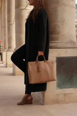 Vienna Small Carry-On Tote, Latte