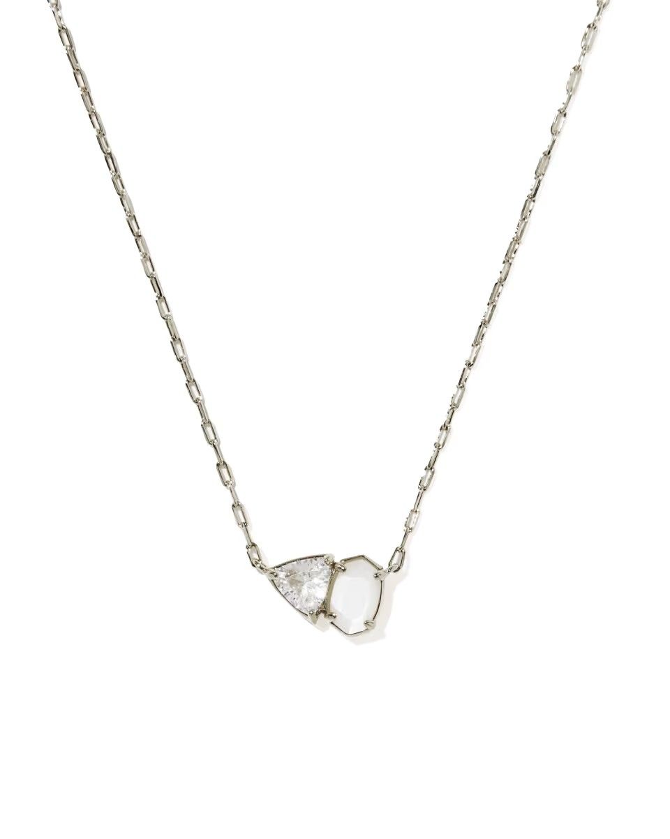 Kendra Scott Tatum Necklace, Silver/Neutral Mix